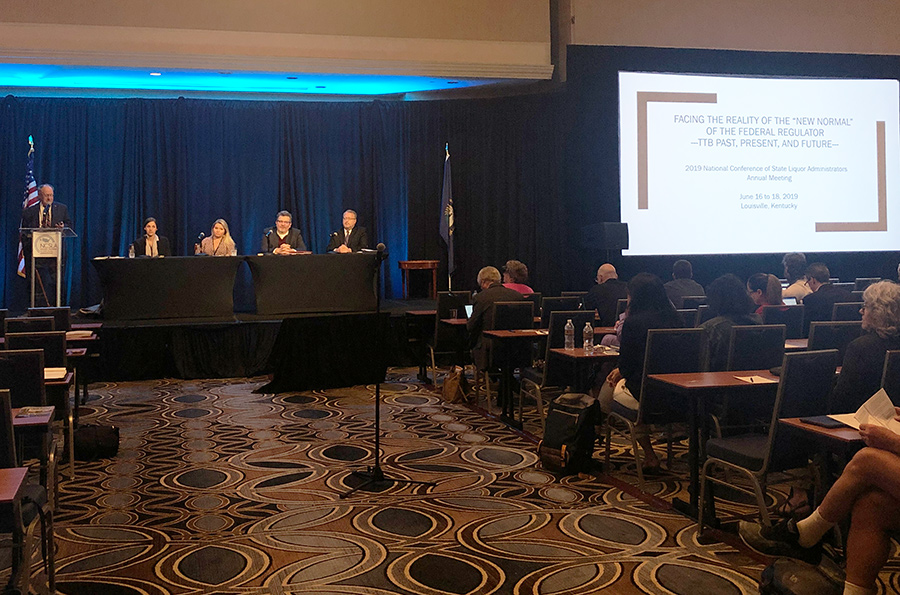 R.J. O’Hara speaking on a panel at the National Conference of State Liquor Administrators